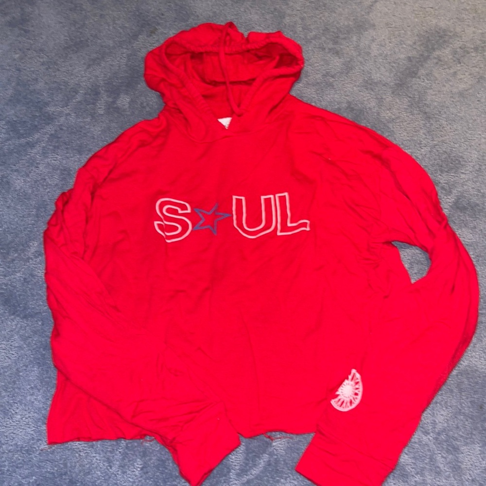 SoulCycle red hoodie